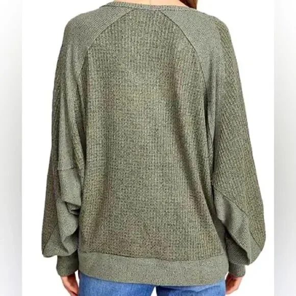 🆕 Free People NWT Santa Clara Thermal Top in Cream (FP-5) - Picture 2 of 2